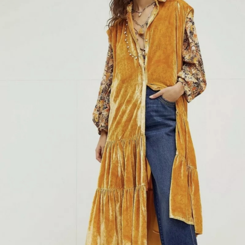 NWT free people on my mind velvet maxi dress/top